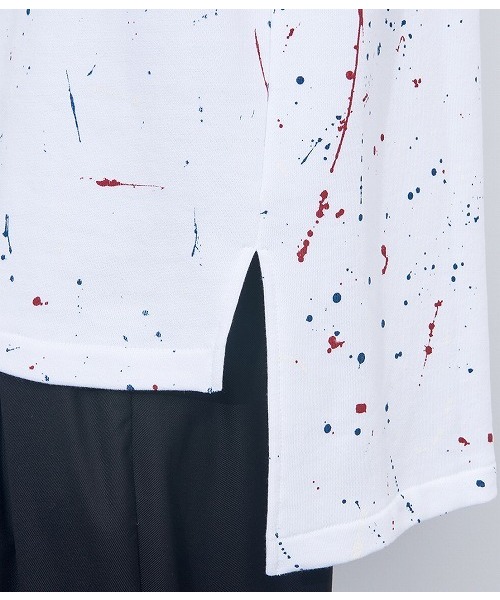 ADAM ET ROPE'（アダムエロペ）の「ドリッピングスウェット（スウェット・メンズ・ホワイト/ブラック・MEDIUM/L/M）」の7枚目の写真