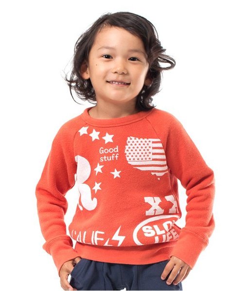 BREEZE（ブリーズ）の「ポケット付ロゴトレーナー（スウェット・キッズ・グレー/ブラック/オレンジ・80/95/90/100/120/130/110/140）」の3枚目の写真