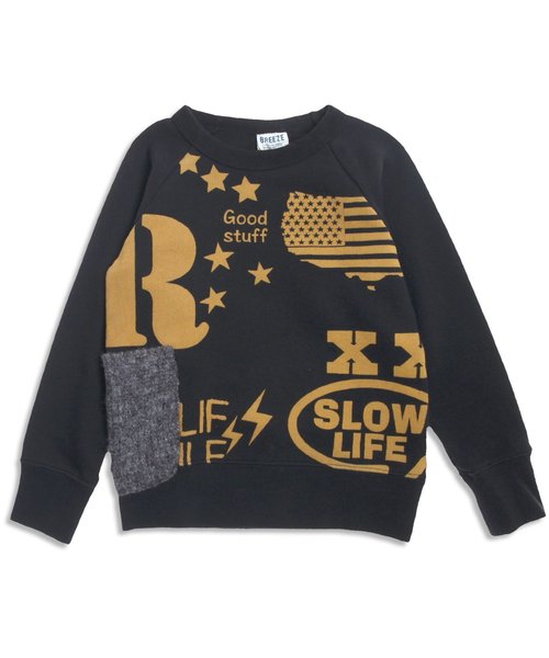 BREEZE（ブリーズ）の「ポケット付ロゴトレーナー（スウェット・キッズ・グレー/ブラック/オレンジ・80/95/90/100/120/130/110/140）」の7枚目の写真