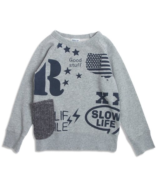 BREEZE（ブリーズ）の「ポケット付ロゴトレーナー（スウェット・キッズ・グレー/ブラック/オレンジ・80/95/90/100/120/130/110/140）」の15枚目の写真