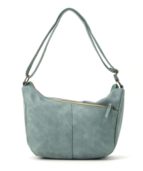 Legato Largo(レガートラルゴ)の「【Legato Largo】スモーキーシボ合皮多収納ショルダー(ショルダーバッグ・レディース・ライトベージュ/キャメル/ミント/ネイビー/ブラック・FREE)」の1枚目の写真