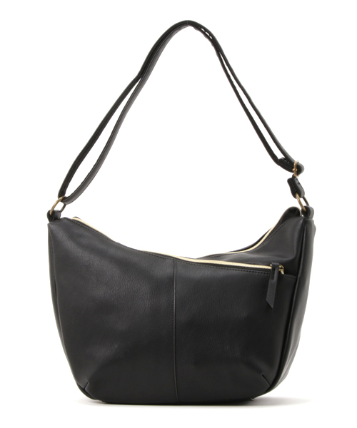 Legato Largo(レガートラルゴ)の「【Legato Largo】スモーキーシボ合皮多収納ショルダー(ショルダーバッグ・レディース・ライトベージュ/キャメル/ミント/ネイビー/ブラック・FREE)」の2枚目の写真