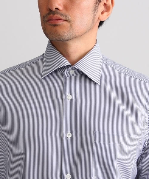 TAKEO KIKUCHI(タケオキクチ)の「ストライプレギュラーカラーシャツ(ビジネスシャツ・メンズ・ブルー・03/04/01/02)」の6枚目の写真