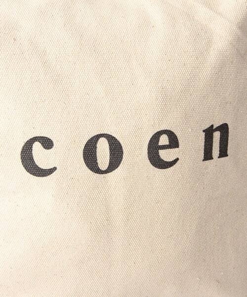 coen（コーエン）の「coen2WAYロゴトートバッグ（トートバッグ・レディース・オフホワイト/ブラック/シルバー/カーキ/ライトブルー/ライトピンク・FREE）」の19枚目の写真