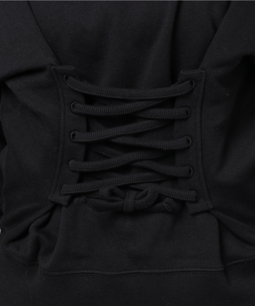 SLY（スライ）の「FRONT LACE UP SW TOPS（Tシャツ/カットソー・レディース・ブラック/ピンク系その他/トップグレー/ベージュ・FREE）」の10枚目の写真