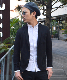 杢裏毛　テーラードジャケット