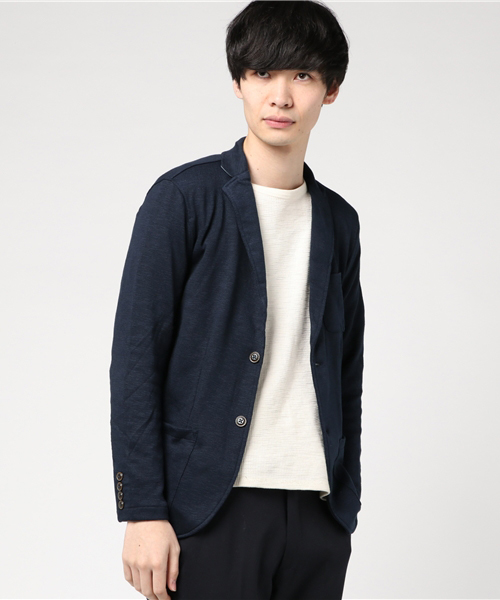 ROOPTOKYO（ループトウキョウ）の「杢裏毛　テーラードジャケット（テーラードジャケット・メンズ・チャコールグレー/ネイビー/ブラック・M/XL/L）」の14枚目の写真