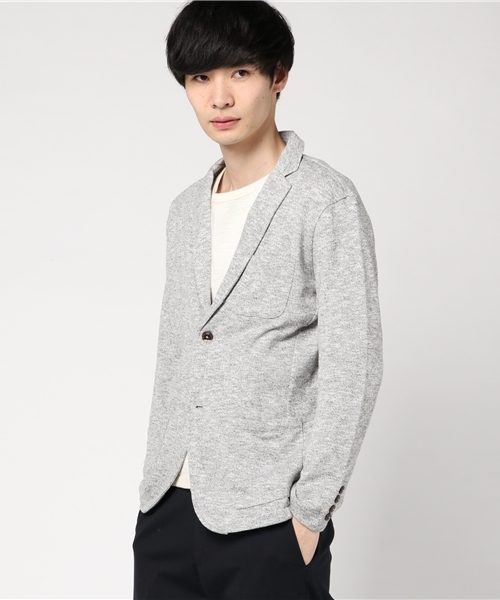 ROOPTOKYO（ループトウキョウ）の「杢裏毛　テーラードジャケット（テーラードジャケット・メンズ・チャコールグレー/ネイビー/ブラック・M/XL/L）」の2枚目の写真