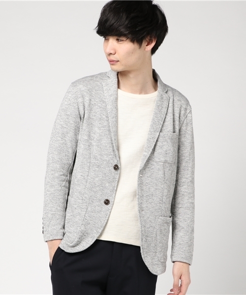 ROOPTOKYO（ループトウキョウ）の「杢裏毛　テーラードジャケット（テーラードジャケット・メンズ・チャコールグレー/ネイビー/ブラック・M/XL/L）」の9枚目の写真