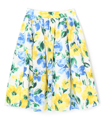 laboratory work | 水彩大花柄フレアスカート(スカート)