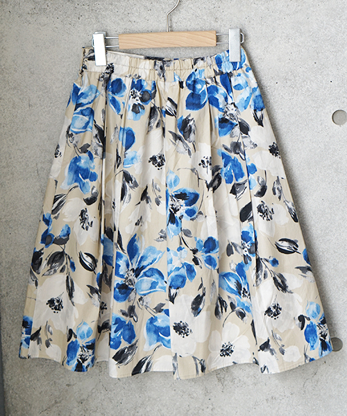 laboratory work（ラボラトリーワーク）の「水彩大花柄フレアスカート（スカート・レディース・イエロー系その他/ベージュ系その他・MEDIUM）」の11枚目の写真