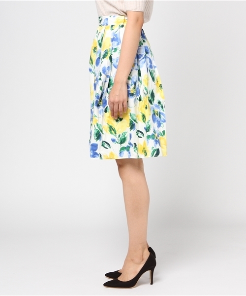 laboratory work（ラボラトリーワーク）の「水彩大花柄フレアスカート（スカート・レディース・イエロー系その他/ベージュ系その他・MEDIUM）」の14枚目の写真