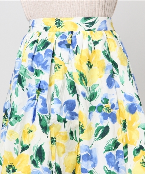 laboratory work（ラボラトリーワーク）の「水彩大花柄フレアスカート（スカート・レディース・イエロー系その他/ベージュ系その他・MEDIUM）」の16枚目の写真