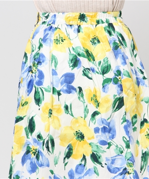 laboratory work（ラボラトリーワーク）の「水彩大花柄フレアスカート（スカート・レディース・イエロー系その他/ベージュ系その他・MEDIUM）」の17枚目の写真