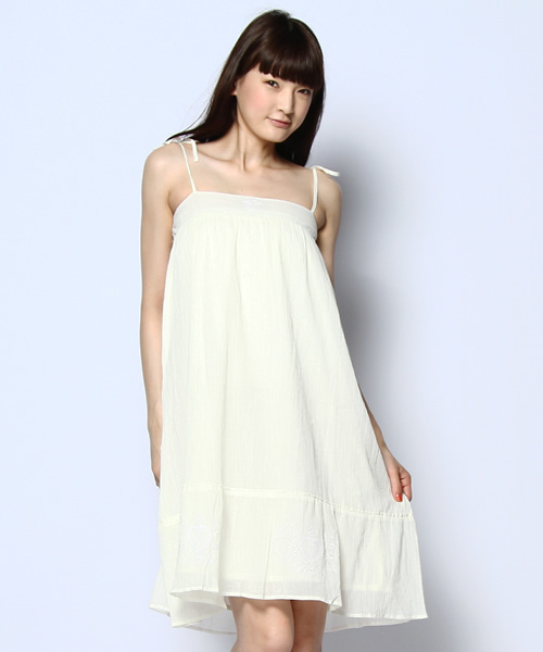 coen(コーエン)の「エンブロイダリー2wayスカート(スカート・レディース・ダークグレー/ホワイト・フリー)」の1枚目の写真