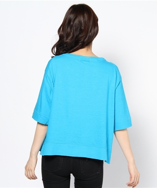 BEAUTY&YOUTH UNITED ARROWS(ビューティーアンドユースユナイテッドアローズ)の「BY AMERICANA ガーゼポケット7分袖 ◆(Tシャツ/カットソー・レディース・グレー/シャーベット/イエロー/ターコイズブルー・フリー)」の6枚目の写真