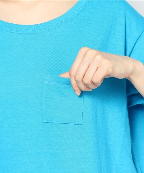 BEAUTY&YOUTH UNITED ARROWS(ビューティーアンドユースユナイテッドアローズ)の「BY AMERICANA ガーゼポケット7分袖 ◆(Tシャツ/カットソー・レディース・グレー/シャーベット/イエロー/ターコイズブルー・フリー)」の9枚目の写真