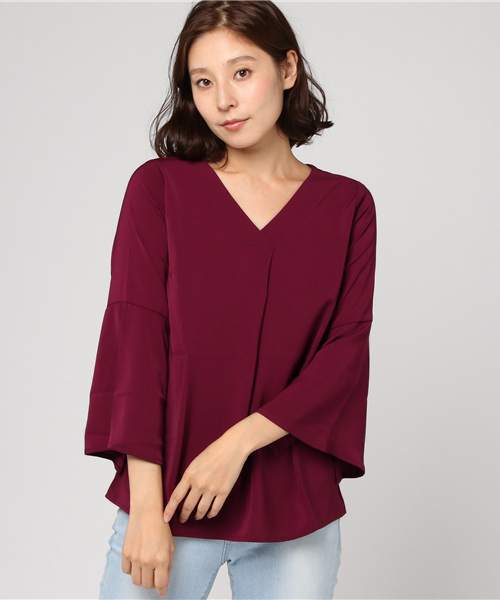 IMAGE COLLECTION(イマージュコレクション)の「袖スリットブラウス(シャツ/ブラウス・レディース・ボルドー/ネイビー/ダークグリーン・11号/7号/9号/13号/5号/15号)」の15枚目の写真