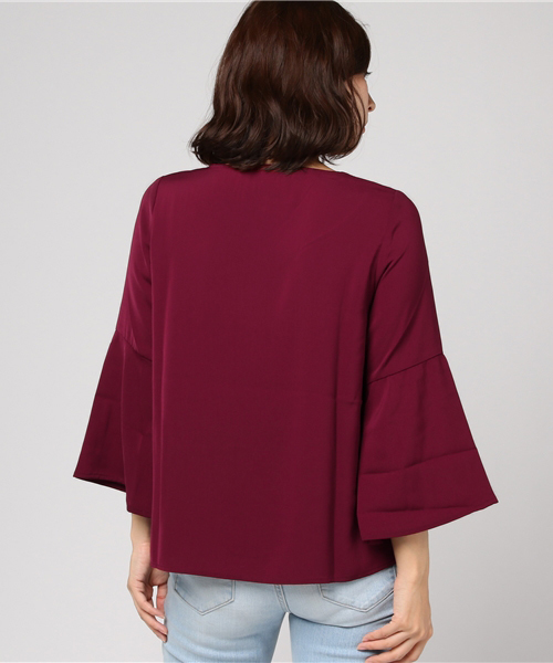 IMAGE COLLECTION(イマージュコレクション)の「袖スリットブラウス(シャツ/ブラウス・レディース・ボルドー/ネイビー/ダークグリーン・11号/7号/9号/13号/5号/15号)」の6枚目の写真