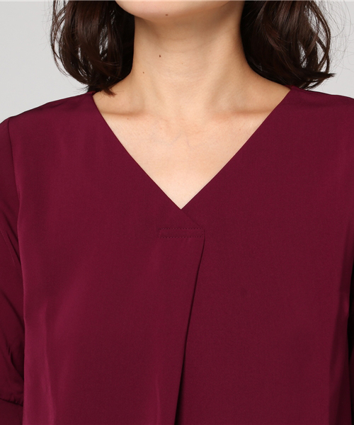 IMAGE COLLECTION(イマージュコレクション)の「袖スリットブラウス(シャツ/ブラウス・レディース・ボルドー/ネイビー/ダークグリーン・11号/7号/9号/13号/5号/15号)」の7枚目の写真