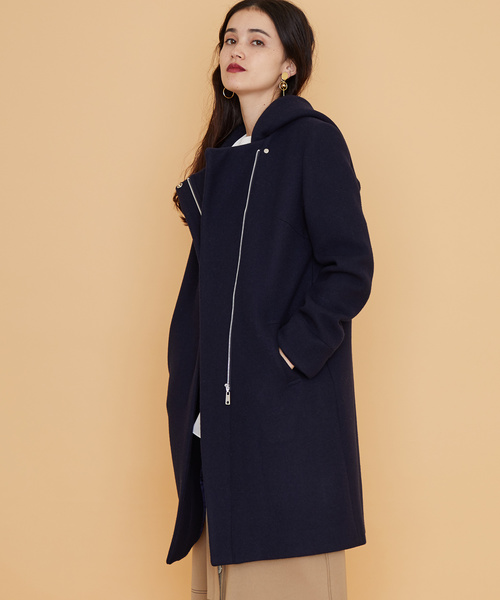 UNITED TOKYO（ユナイテッドトウキョウ）の「デタッチャブルフードコート（その他アウター・レディース・ブラック/グレー/グレイッシュベージュ/ベージュ/ネイビー/カーキ・1/2）」の6枚目の写真