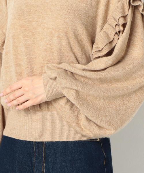 Another Edition(アナザーエディション)の「袖フリルプルオーバー ◆(ニット/セーター・レディース・ベージュ/パープル/ダークグレー・FREE)」の15枚目の写真