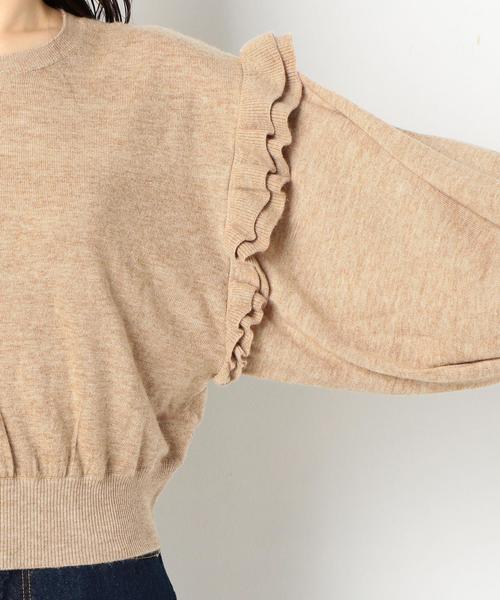 Another Edition(アナザーエディション)の「袖フリルプルオーバー ◆(ニット/セーター・レディース・ベージュ/パープル/ダークグレー・FREE)」の16枚目の写真