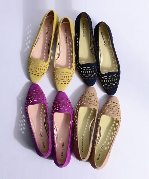 ODETTE E ODILE（オデットエオディール）の「OFC スクエアパンチング パンプス30↓↑（パンプス・レディース・ベージュ/パープル/ネイビー/イエロー/ホワイト・22.5cm/22cm/23.5cm/23cm/24.5cm/24cm/25cm/21.5cm）」の15枚目の写真
