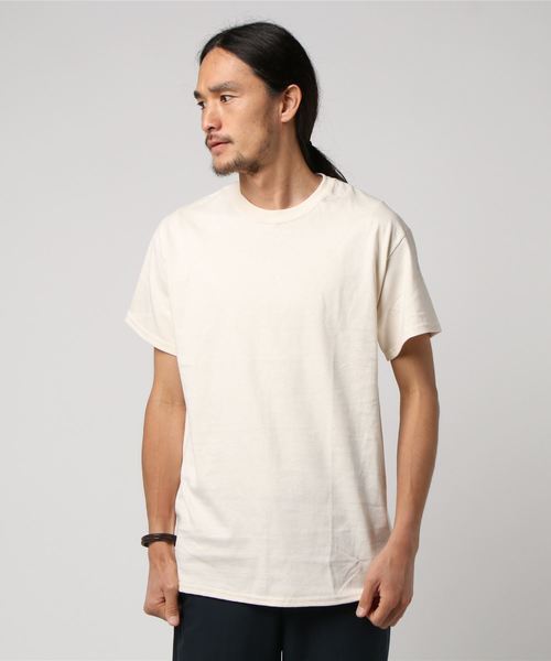GILDAN（ギルダン）の「＃GILDAN/ｷﾞﾙﾀﾞﾝ　6ＯＺウルトラコットンＴシャツ（Tシャツ/カットソー・メンズ・ホワイト/ライトグレー/ブラック/パープル/ネイビー/レッド/オリーブ/ピンク/ライム/イエロー/オレンジ/ブルー/ライトグリーン/ライトインディゴブルー/ナチュラル/ワインレッド/チャコールグレー・MEDIUM/LARGE）」の6枚目の写真