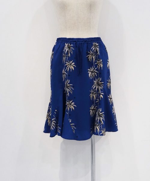 Banner Barrett(バナーバレット)の「PARM TREE PRINT SKIRT/パームツリープリントフレアスカート(スカート・レディース・ブルー/ブラック・38)」の5枚目の写真