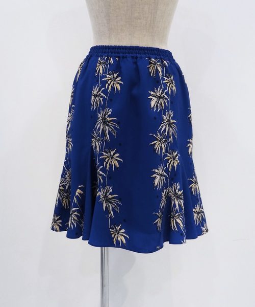 Banner Barrett(バナーバレット)の「PARM TREE PRINT SKIRT/パームツリープリントフレアスカート(スカート・レディース・ブルー/ブラック・38)」の7枚目の写真