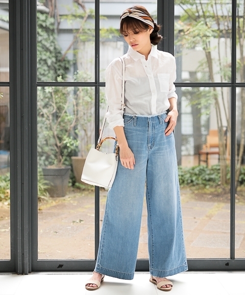 BAYFLOW（ベイフロー）の「BAYFLOW／ラミーコットンシャツ 18SS（シャツ/ブラウス・レディース・ホワイト/イエロー/ピンク/サックスブルー/カーキ/ラベンダー・SMALL/MEDIUM/LARGE）」の10枚目の写真