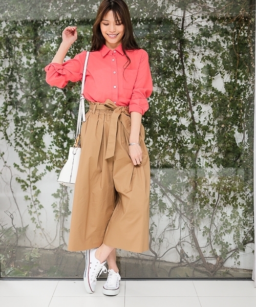 BAYFLOW（ベイフロー）の「BAYFLOW／ラミーコットンシャツ 18SS（シャツ/ブラウス・レディース・ホワイト/イエロー/ピンク/サックスブルー/カーキ/ラベンダー・SMALL/MEDIUM/LARGE）」の7枚目の写真