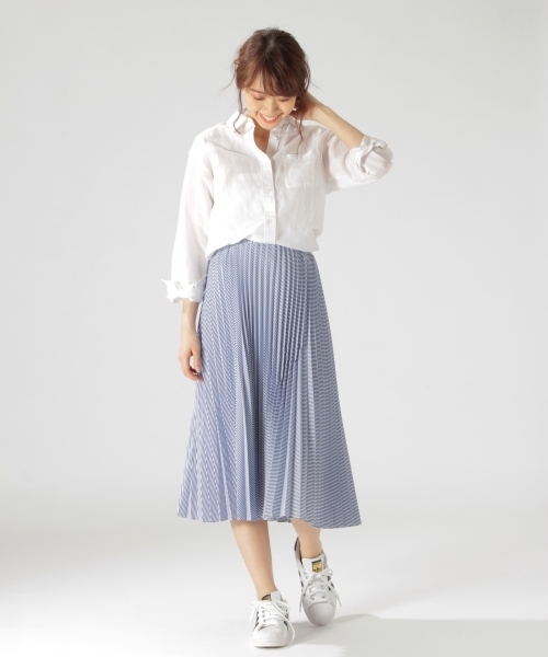 BAYFLOW（ベイフロー）の「BAYFLOW／ラミーコットンシャツ 18SS（シャツ/ブラウス・レディース・ホワイト/イエロー/ピンク/サックスブルー/カーキ/ラベンダー・SMALL/MEDIUM/LARGE）」の22枚目の写真