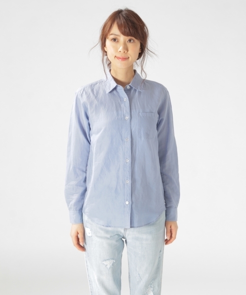 BAYFLOW（ベイフロー）の「BAYFLOW／ラミーコットンシャツ 18SS（シャツ/ブラウス・レディース・ホワイト/イエロー/ピンク/サックスブルー/カーキ/ラベンダー・SMALL/MEDIUM/LARGE）」の16枚目の写真