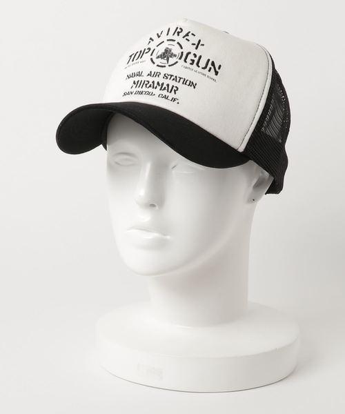 AVIREX(アヴィレックス)の「AVIREX/アヴィレックス/トップガン メッシュキャップ/ TOP GUN MESH CAP(キャップ・メンズ・ブラック/カモフラージュ・FREE)」の1枚目の写真