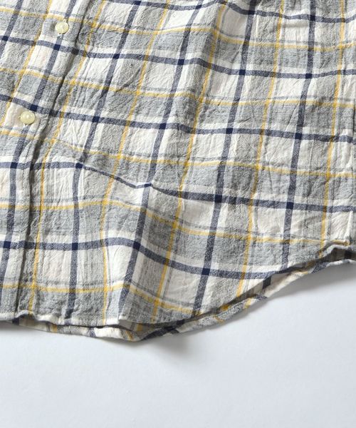 SHIPS(シップス)の「SU: トップチェック 7スリーブシャツ(シャツ/ブラウス・メンズ・ネイビー/グレー/イエロー・SMALL/MEDIUM/LARGE/X-LARGE)」の6枚目の写真