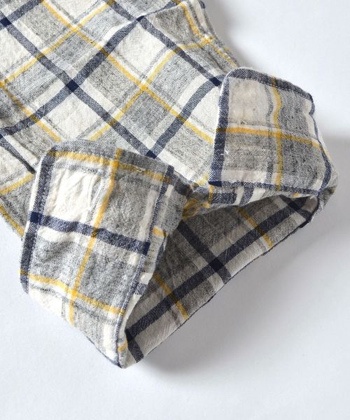 SHIPS(シップス)の「SU: トップチェック 7スリーブシャツ(シャツ/ブラウス・メンズ・ネイビー/グレー/イエロー・SMALL/MEDIUM/LARGE/X-LARGE)」の8枚目の写真