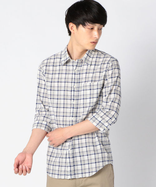 SHIPS(シップス)の「SU: トップチェック 7スリーブシャツ(シャツ/ブラウス・メンズ・ネイビー/グレー/イエロー・SMALL/MEDIUM/LARGE/X-LARGE)」の13枚目の写真