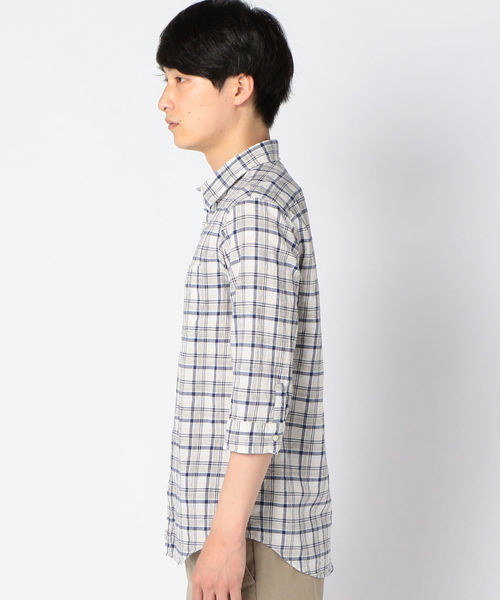 SHIPS(シップス)の「SU: トップチェック 7スリーブシャツ(シャツ/ブラウス・メンズ・ネイビー/グレー/イエロー・SMALL/MEDIUM/LARGE/X-LARGE)」の14枚目の写真
