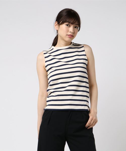 IENA（イエナ）の「ボーダークルーネックTシャツ◆（Tシャツ/カットソー・レディース・ブラック/ネイビー/レッド/ブラック系その他/ブルー系その他・FREE）」の10枚目の写真