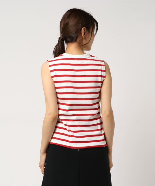 IENA（イエナ）の「ボーダークルーネックTシャツ◆（Tシャツ/カットソー・レディース・ブラック/ネイビー/レッド/ブラック系その他/ブルー系その他・FREE）」の7枚目の写真