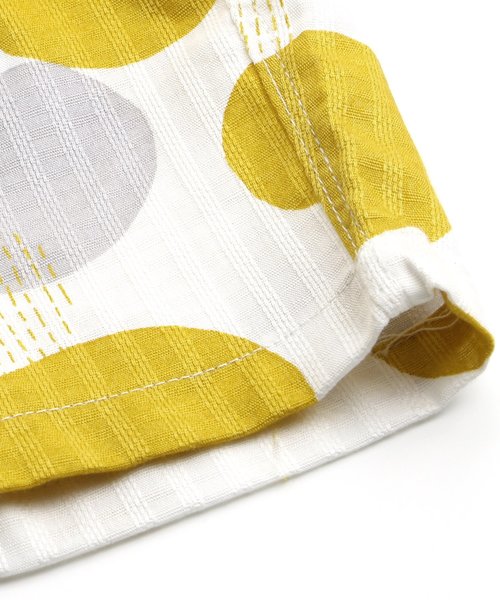 apres les cours（アプレレクール）の「ランダムドット柄甚平セット（浴衣・キッズ・ネイビー/マスタード・90/100/110/120/80/130）」の7枚目の写真