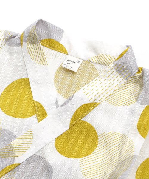 apres les cours（アプレレクール）の「ランダムドット柄甚平セット（浴衣・キッズ・ネイビー/マスタード・90/100/110/120/80/130）」の12枚目の写真