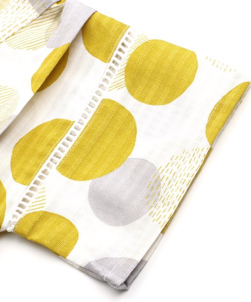 apres les cours（アプレレクール）の「ランダムドット柄甚平セット（浴衣・キッズ・ネイビー/マスタード・90/100/110/120/80/130）」の13枚目の写真