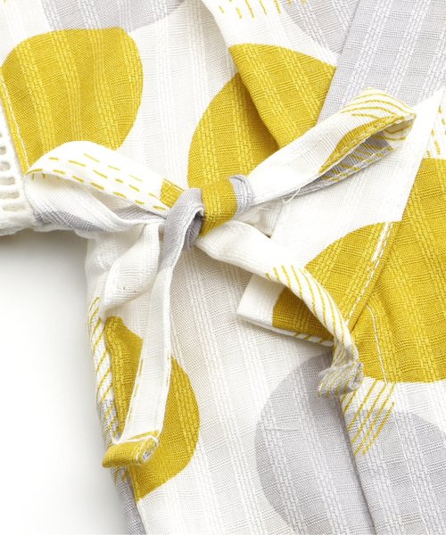 apres les cours（アプレレクール）の「ランダムドット柄甚平セット（浴衣・キッズ・ネイビー/マスタード・90/100/110/120/80/130）」の14枚目の写真