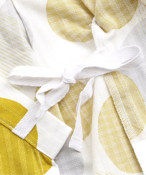 apres les cours（アプレレクール）の「ランダムドット柄甚平セット（浴衣・キッズ・ネイビー/マスタード・90/100/110/120/80/130）」の15枚目の写真