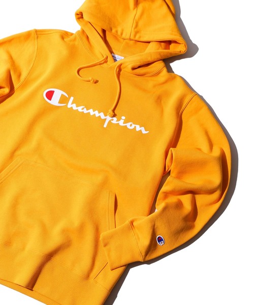 Champion（チャンピオン）の「WEGO/Champion裏毛プリントプルパーカー（パーカー・メンズ・ホワイト/杢グレー/ブラック/ワイン/イエロー/レッド/ロイヤルブルー・MEDIUM/LARGE）」の5枚目の写真