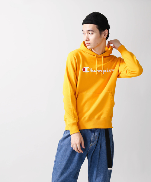 Champion（チャンピオン）の「WEGO/Champion裏毛プリントプルパーカー（パーカー・メンズ・ホワイト/杢グレー/ブラック/ワイン/イエロー/レッド/ロイヤルブルー・MEDIUM/LARGE）」の12枚目の写真