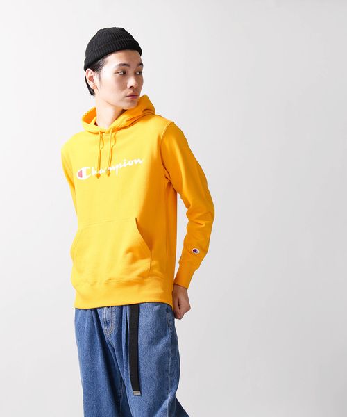 Champion（チャンピオン）の「WEGO/Champion裏毛プリントプルパーカー（パーカー・メンズ・ホワイト/杢グレー/ブラック/ワイン/イエロー/レッド/ロイヤルブルー・MEDIUM/LARGE）」の13枚目の写真